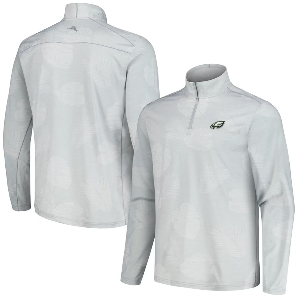 Tommy Bahama Philadelphia Eagles 1/2 Zip Men Medium Delray Frond IslandZone NWOT